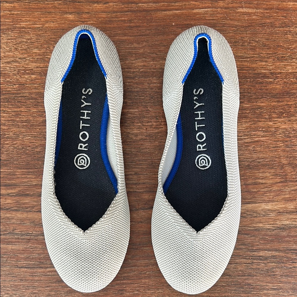 Rothy's Gray and Blue Flats